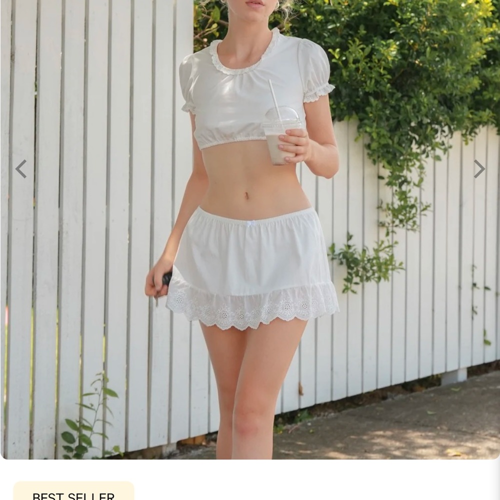 My Mum Made It Lace Mini Skirt